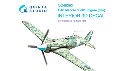 C.202 Aeronautica Macchi, Folgore. 3D декали (HASEGAWA) - QUINTA STUDIO QD48390 1/48