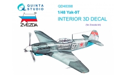 Як-9Т. 3D декали (ЗВЕЗДА) - QUINTA STUDIO QD48398 1/48