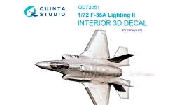 F-35A Lockheed Martin, Lightning II. 3D декали (TAMIYA) - QUINTA STUDIO QD72051 1/72