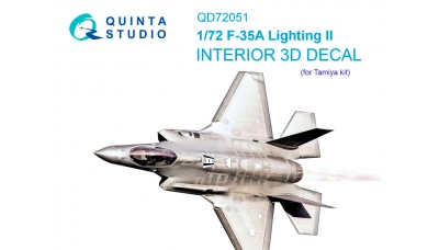 F-35A Lockheed Martin, Lightning II. 3D декали (TAMIYA) - QUINTA STUDIO QD72051 1/72