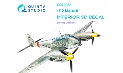Me 410 Messerschmitt, Hornisse. 3D декали (FINE MOLDS) - QUINTA STUDIO QD72062 1/72