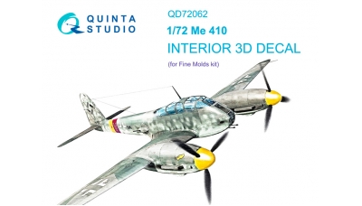 Me 410 Messerschmitt, Hornisse. 3D декали (FINE MOLDS) - QUINTA STUDIO QD72062 1/72