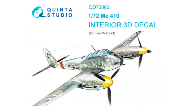 Me 410 Messerschmitt, Hornisse. 3D декали (FINE MOLDS) - 1/72 QUINTA STUDIO QD72062