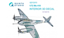 Me 410 Messerschmitt, Hornisse. 3D декали (ITALERI) - QUINTA STUDIO QD72070 1/72