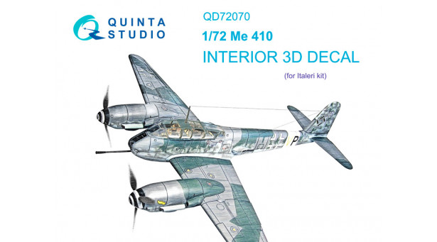 Me 410 Messerschmitt, Hornisse. 3D декали (ITALERI) - 1/72 QUINTA STUDIO QD72070