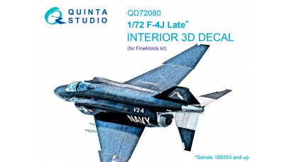 F-4J McDonnell Douglas, Phantom II. 3D декали (FINE MOLDS) - QUINTA STUDIO QD72080 1/72