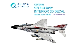 F-4J McDonnell Douglas, Phantom II. 3D декали (FINE MOLDS) - QUINTA STUDIO QD72082 1/72