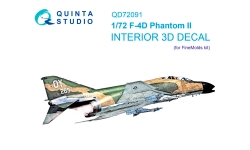 F-4D McDonnell Douglas, Phantom II. 3D декали (FINE MOLDS) - QUINTA STUDIO QD72091 1/72