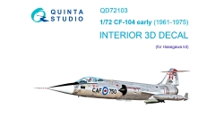 CF-104 Lockheed, Canadair, Starfighter. 3D декали (HASEGAWA) - QUINTA STUDIO QD72103 1/72