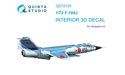 F-104J Lockheed, Mitsubishi, Starfighter. 3D декали (HASEGAWA) - QUINTA STUDIO QD72105 1/72
