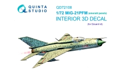 МиГ-21ПФМ. 3D декали (EDUARD) - QUINTA STUDIO QD72108 1/72