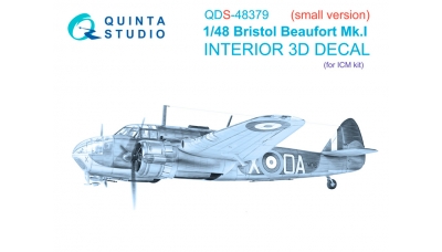 Beaufort Mk I Bristol. 3D декали (ICM) - QUINTA STUDIO QDS-48379 1/48