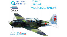 ББ-1. Комплект остекления вакуумный (ЗВЕЗДА) - QUINTA STUDIO QC48017 1/48
