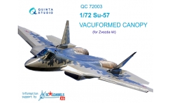Су-57. Фонарь вакуумный (ЗВЕЗДА) - QUINTA STUDIO QC72003 1/72