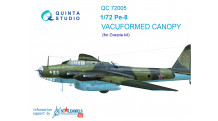 Пе-8 (ТБ-7) Петляков. Комплект остекления вакуумный (ЗВЕЗДА) - QUINTA STUDIO QC72005 1/72