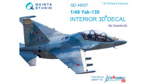 Учебно-боевой самолет Яковлева Тип 130. 3D декали (ЗВЕЗДА) - QUINTA STUDIO QD48007 1/48