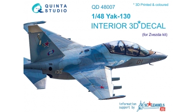 Як-130. 3D декали (ЗВЕЗДА) - QUINTA STUDIO QD48007 1/48
