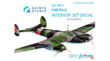 Пе-2 Петляков. 3D декали (ЗВЕЗДА) - QUINTA STUDIO QD48011 1/48