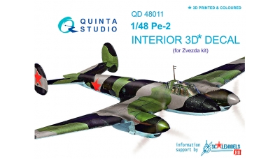 Пе-2 Петляков. 3D декали (ЗВЕЗДА) - QUINTA STUDIO QD48011 1/48