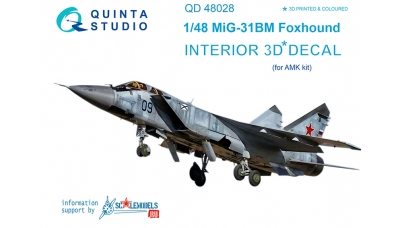 МиГ-31БМ. 3D декали (AMK) - QUINTA STUDIO QD48028 1/48