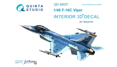 F-16C General Dynamics, Fighting Falcon. 3D декали (TAMIYA) - QUINTA STUDIO QD48037 1/48