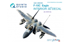 F-15C McDonnell Douglas, Eagle. 3D декали (GREAT WALL HOBBY) - QUINTA STUDIO QD48039 1/48
