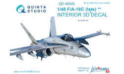 F/A-18C McDonnell Douglas, Hornet. 3D декали (KINETIC) - QUINTA STUDIO QD48040 1/48
