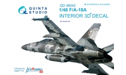 F/A-18A McDonnell Douglas, Hornet. 3D декали (KINETIC) - QUINTA STUDIO QD48042 1/48