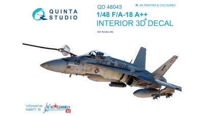 F/A-18A+ McDonnell Douglas, Hornet. 3D декали (KINETIC) - QUINTA STUDIO QD48043 1/48
