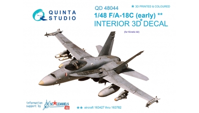 F/A-18C McDonnell Douglas, Hornet. 3D декали (KINETIC) - QUINTA STUDIO QD48044 1/48