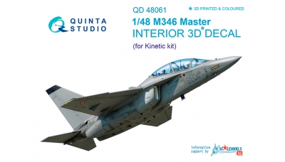 M-346 Alenia Aermacchi, Master. 3D декали (KINETIC) - QUINTA STUDIO QD48061 1/48