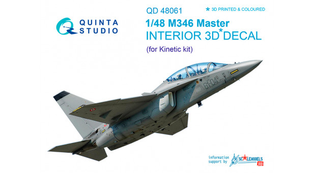 M-346 Alenia Aermacchi, Master. 3D декали (KINETIC) - 1/48 QUINTA STUDIO QD48061