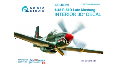 P-51D North American, Mustang. 3D декали (EDUARD) - QUINTA STUDIO QD48069 1/48