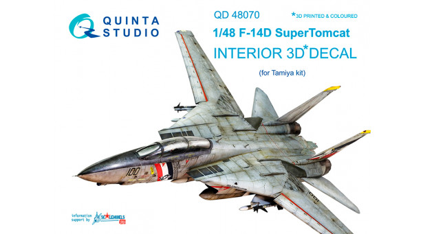 F-14D Grumman, Super Tomcat. 3D декали (TAMIYA) - 1/48 QUINTA STUDIO QD48070