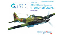 Штурмовик КБ Ильюшина Тип 2. 3D декали (ЗВЕЗДА) - QUINTA STUDIO QD48072 1/48