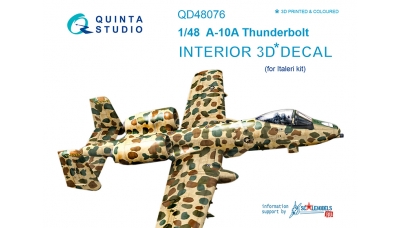 A-10A Fairchild Republic, Thunderbolt II. 3D декали (ITALERI) - QUINTA STUDIO QD48076 1/48