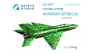 МиГ-21ПФМ. 3D декали (EDUARD) - QUINTA STUDIO QD48077 1/48