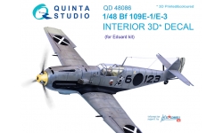 Bf 109E-1/E-3 Messerschmitt. 3D декали (EDUARD) - QUINTA STUDIO QD48086 1/48