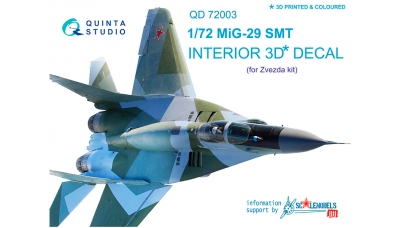 МиГ-29СМТ (9-17). 3D декали (ЗВЕЗДА) - QUINTA STUDIO QD72003 1/72