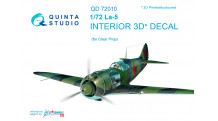 Истребитель КБ Лавочкина Тип 5. 3D декали (CLEAR PROP) - QUINTA STUDIO QD72010 1/72