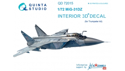 МиГ-31ДЗ. 3D декали (TRUMPETER) - QUINTA STUDIO QD72015 1/72