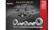 F-22A Lockheed Martin, Raptor. Колеса шасси - RESARM 48-03059 1/48