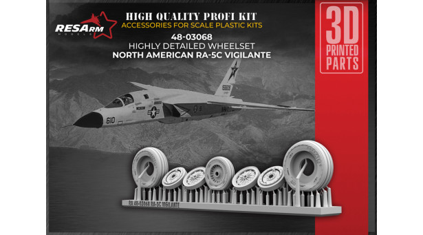 RA-5C North American, Vigilante. Колеса шасси - 1/48 RESARM 48-03068 RA-5C North American, Vigilante. Колеса шасси - 1/48 RESARM 48-03068