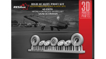 J 35 SAAB, Saab 35, Draken. Колеса шасси - RESARM 48-03070 1/48