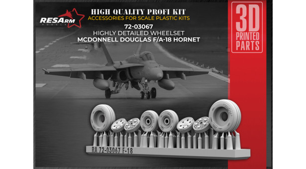 F/A-18 McDonnell Douglas, Hornet. Колеса шасси - 1/72 RESARM 72-03067