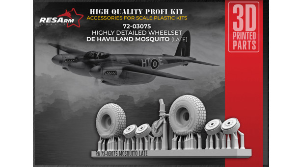 Mosquito De Havilland, Tsetse. Колеса шасси - 1/72 RESARM 72-03075