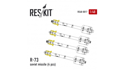 Ракета авиационная Р-73 (AA-11 Archer) класса "воздух-воздух" - RESKIT RS48-0017 1/48
