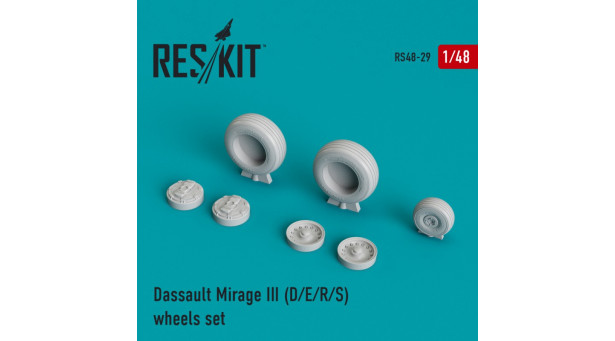 Mirage IIID/E/R/S Dassault. Колеса шасси - 1/48 RESKIT RS48-0029