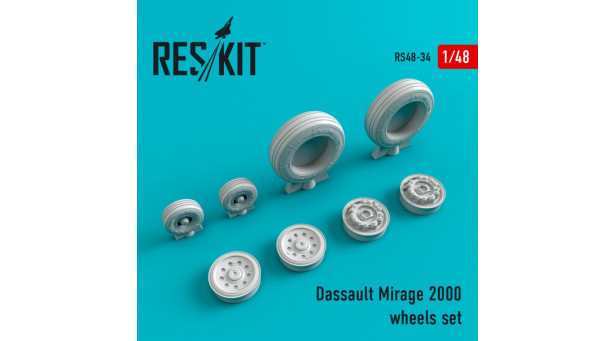 Mirage 2000 Dassault. Колеса шасси - 1/48 RESKIT RS48-0034