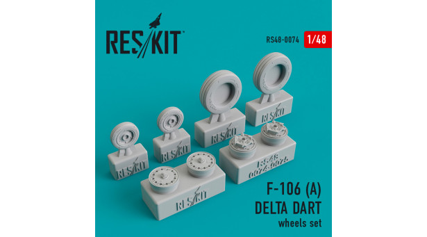 F-106A Convair, Delta Dart. Колеса шасси - 1/48 RESKIT RS48-0074 F-106A Convair, Delta Dart. Колеса шасси - 1/48 RESKIT RS48-0074